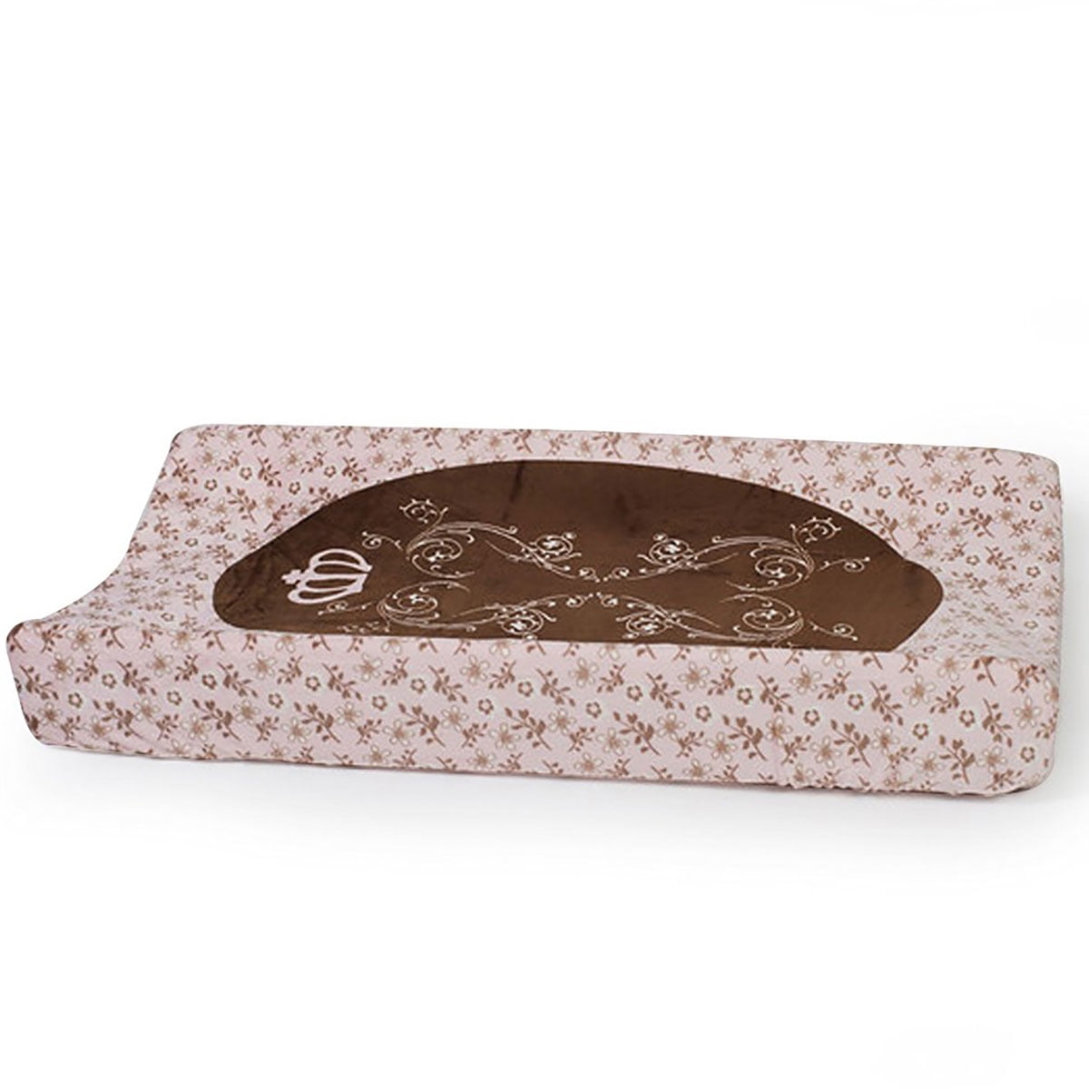 Cocalo Baby Contoured Changing Pad Cover Pink and Brown Floral Design Daniella Crib Bedding Collection Accessory Walmart