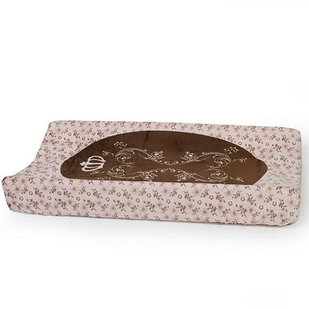 Cocalo Baby Contoured Changing Pad Cover Pink And Brown Floral