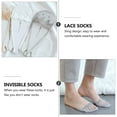 thumbnail image 4 of Ksopiavobs 4 Pairs No Show Liner Socks Invisible Boat Shoe Socks Heelless Sock Breathable Hidden Liner for Summer Women Slip On Sneakers (Black, Gray,Skin color,White), 4 of 7