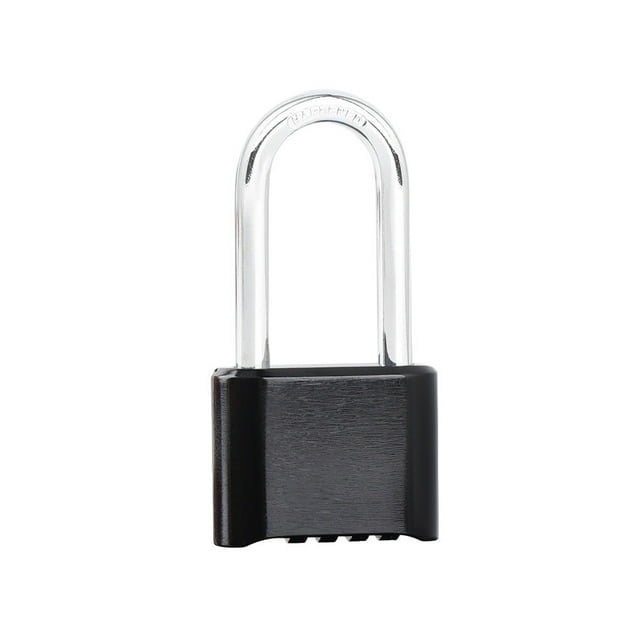 Coded Serrure de Remplacement Étanche Anti-Rouille Mot de Passe Portable Porte Porte d'Armoire Entrepôt Cadenas Outil de Verrouillage Long Noir