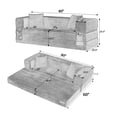 thumbnail image 4 of 78 Inch Convertible Sofa Bed, Oversized Boneless Couch with High Arms, Deep Seat Corduroy Sleeper Sofa, Folding Floor Couch with Side Pockets, No Assembly Cloud Lounge for Living Room (Dark Grey), 4 of 7