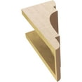 thumbnail image 6 of 6"W x 6"D x 12"H Wide New Brighton Rough Cedar Woodgrain TimberThane Corbel, Primed Tan, 6 of 6
