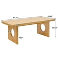 thumbnail image 6 of 47" Farmhouse Coffee Table with Solid Pine Legs Wooden Center Table for Living Room Rectangle Rustic Table Multi-Functional Coffee Table Natural, 6 of 12