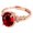 B, variant on Adjustable Oval Zircon Ring Stunning Red Gemstone Shiny Accent Stones Sleek Polished Stylish Accessory For Daily Wear & Gifting