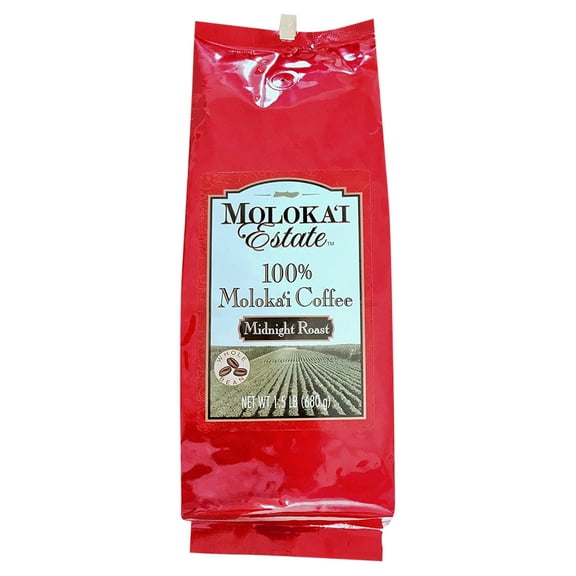 Molokai Estate 100% Moloka'i Coffee Midnight Roast Whole Bean 1.5 lb