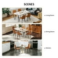thumbnail image 7 of Modern Dining Chairs 4PCS, Upholstered Faux Leather Cushion Seats & Sturdy Metal Legs for Kitchen & Dining Rooms, 7 of 7