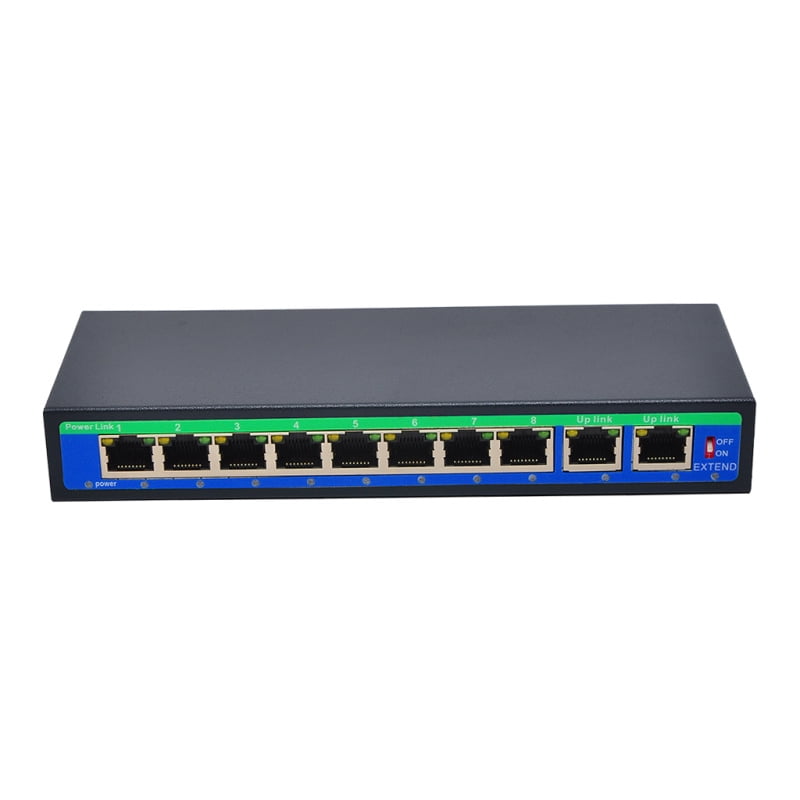 9 Port 10100mbps 8 Poe Port And 1 Uplink Power Over Ethernet Switch 4578 Support 12v 24v 48v 5097
