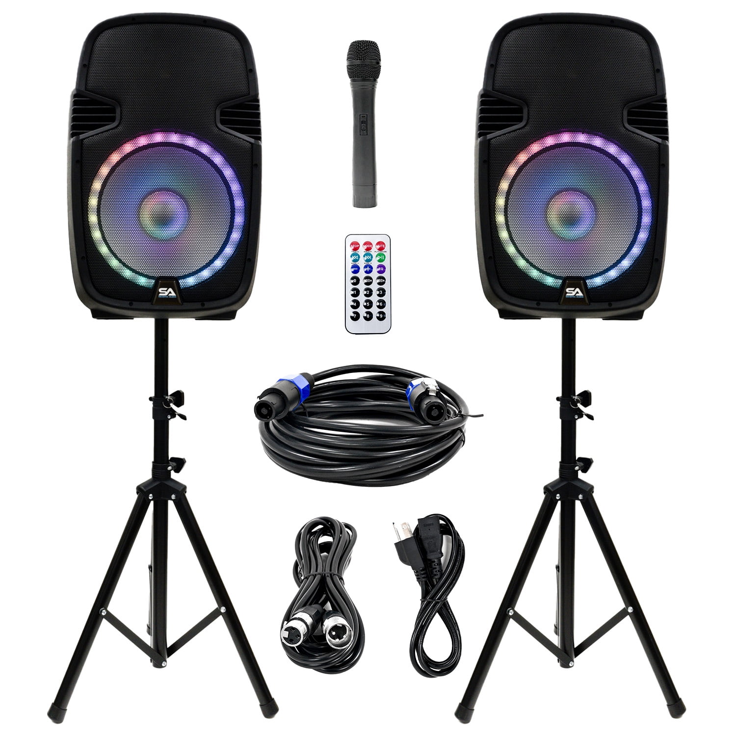 Bar or Floor use Stage PA/DJ Speakers Church Studio Pair of 10 Wedge Style FLOOR MONITORS Band Seismic Audio Karaoke Drummer use 