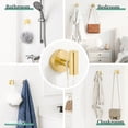 thumbnail image 3 of Munek 4-Piece Bathroom Hardware Set, 24" Towel Bar, Towel Ring, Robe Hook & Toilet Paper Holder, Brushed Stainless Steel, 3 of 8