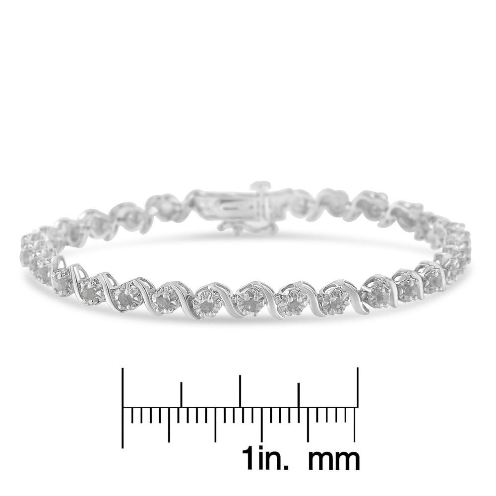 Simulated Diamond 22 ct. Round Brilliant Sterling Silver Tennis Bracel –  UROCK Jewelry