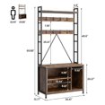 thumbnail image 4 of Farmhouse Hall Tree with Bench and Coat Rack, 17 Hooks + 3 Shoe Storage, Entryway Furniture for Small Space, Rustic Entryway Organizer for Mudroom, Hallway, Bedroom, 4 of 8