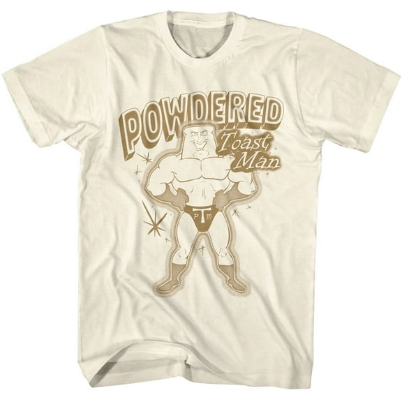 Ren And Stimpy - Powdered Toast Man - American Classics - Natural Adult Short Sleeve T-Shirt