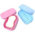 thumbnail image 4 of 2PCS Plastic Portable Mini Waterproof Boxes Holders Cases Trays for Home and Outdoor (Pink + Blue), 4 of 7