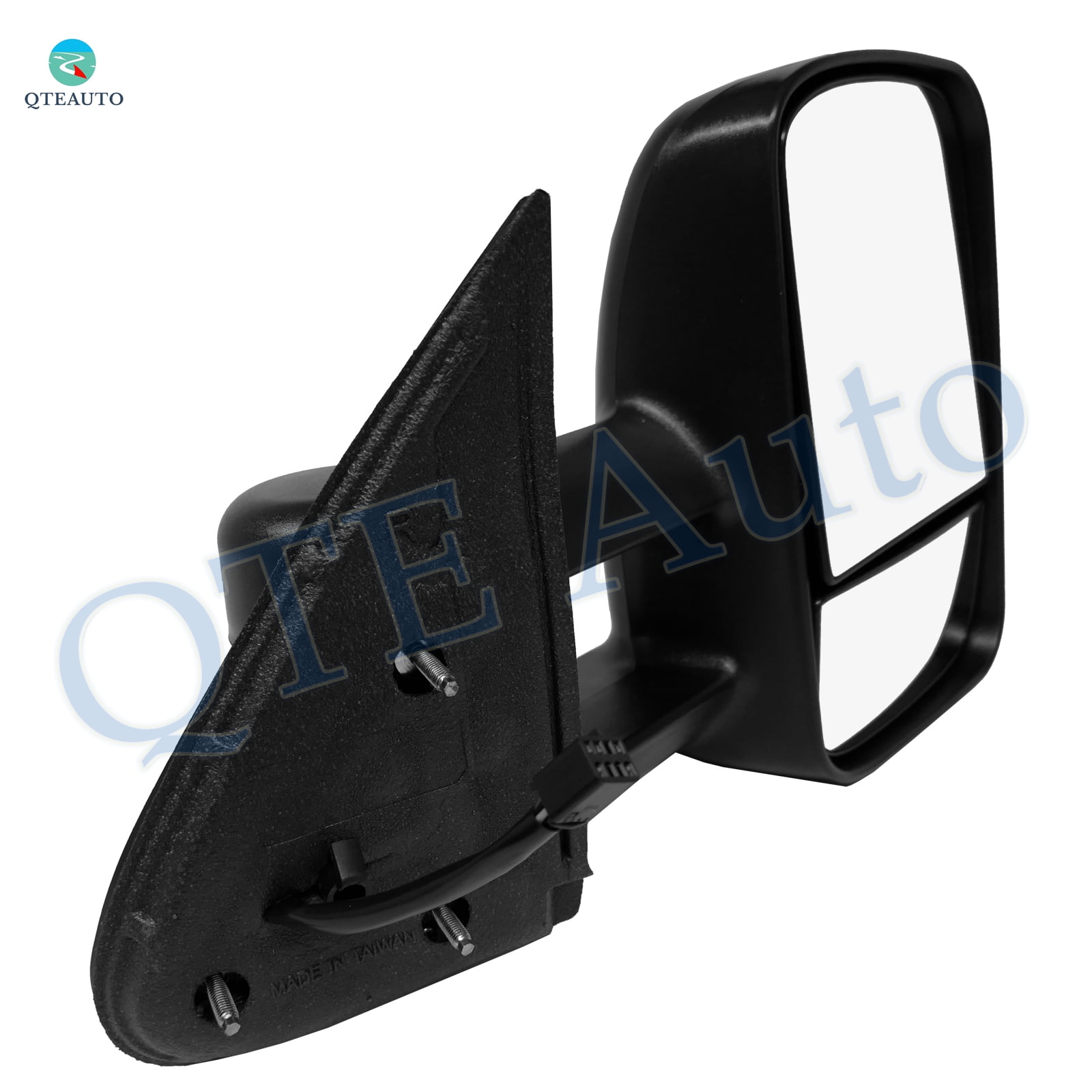 Driver & Passenger Side Mirrors, Left-Right Power Heated Textured Black Manual Folding For 2000-2006 Chevrolet Tahoe, Door Mirror Pair of 2