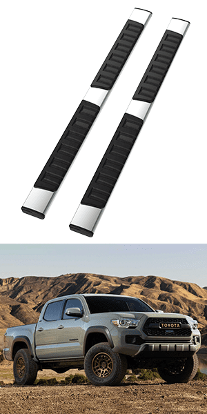 AOILE 6.3 Inch Running Boards – Aluminum Side Steps Nerf Bars for Toyota Tacoma Double Cab (2005-2025)