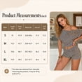 thumbnail image 5 of Carlikeit Women's 2 Piece Striped Matching Set Off Shoulder Crop Top and Skinny Shorts Summer Outfit, 5 of 11
