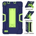 thumbnail image 6 of SOATUTO for All-New Fire 7 2019/2017(9th Gen,7th Gen)Tablet,Heavy-Duty Drop-Proof and Shock-Resistant Rugged Hybrid with Built-in Stand Case - Navy+Green, 6 of 7