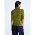 thumbnail image 4 of Scoop Women’s and Women’s Plus Cashmere Turtleneck Sweater with Elbow Length Sleeves, Lightweight, XXS-4X, 4 of 6