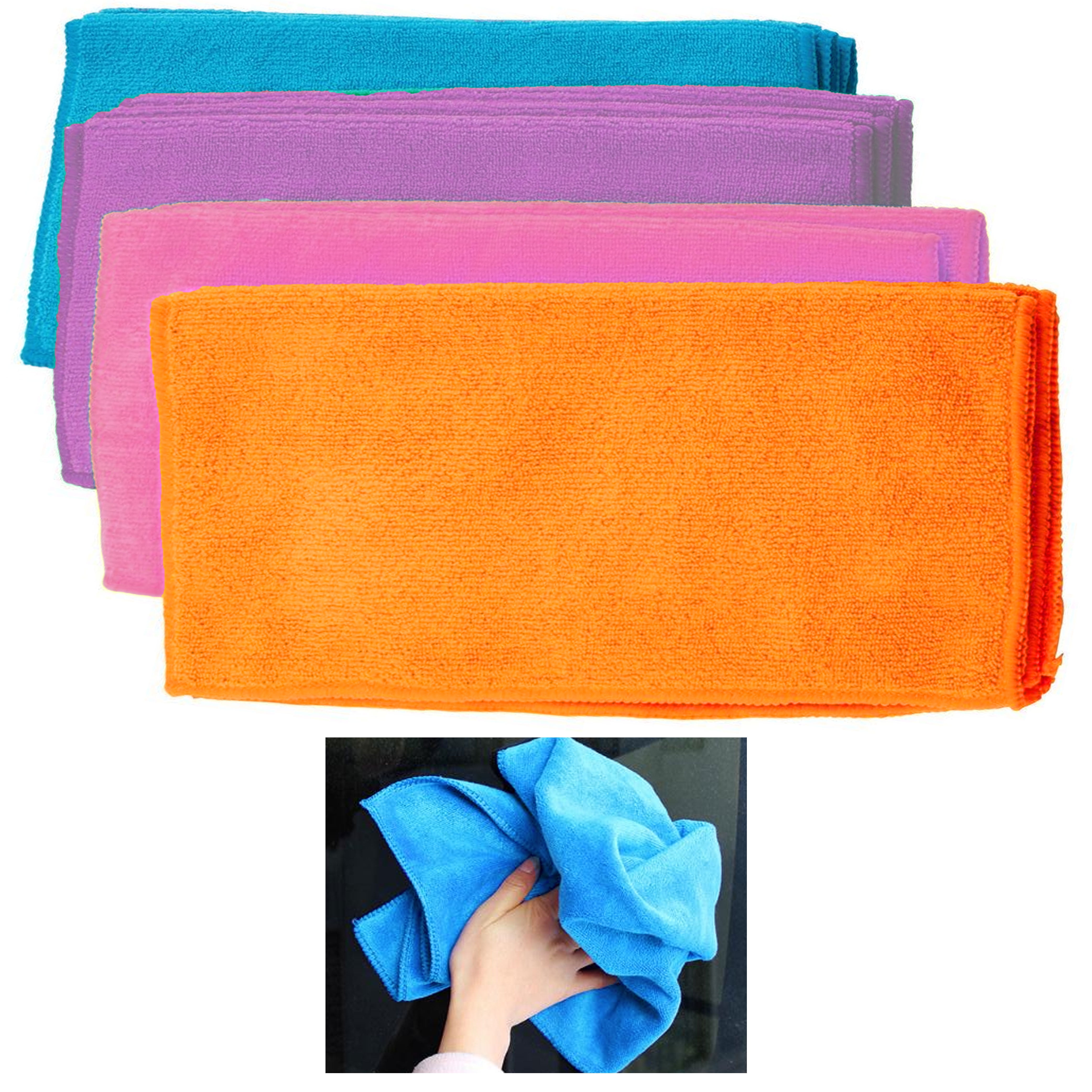 6 Pc Professional Microfiber Car Wash Drying Towels Large Cleaning