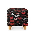 thumbnail image 2 of Jiueut Heart Love Print Ottoman Slipcover, Folding Square Footstool Cushion with Non Slip Bottom Thick Furniture Protection Universal Fit for Most Footrest Sofa Valentine's Day Decor, 2 of 6