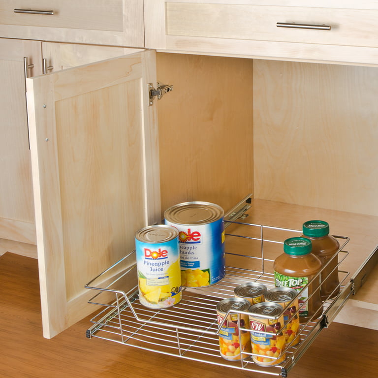 Smart Design Pull Out Cabinet Shelf Organizer - Extra Large Tall