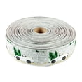 thumbnail image 1 of Visland 1 Roll Christmas Ribbon Festive Ornamental Lightweight Glittery Printed Gift Packing Decoration Ribbon for Party, 1 of 8