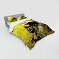 thumbnail image 3 of Ambesonne Animal Bedding Set 3 Pcs, Panda Sitting in Forest, Twin XL, Black Green, 3 of 3