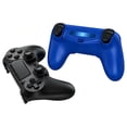thumbnail image 3 of 2 Pack Gaming Controller for P4/Slim/Pro & PC, Wireless Controller with Dual Vibration & 6-Asix Gyro Motion Control - Black & Blue, 3 of 5