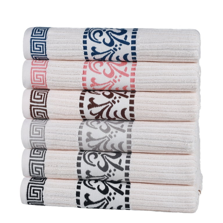 BNM Eco-Friendly Cotton Assorted Towel 6 Piece Set, Brown