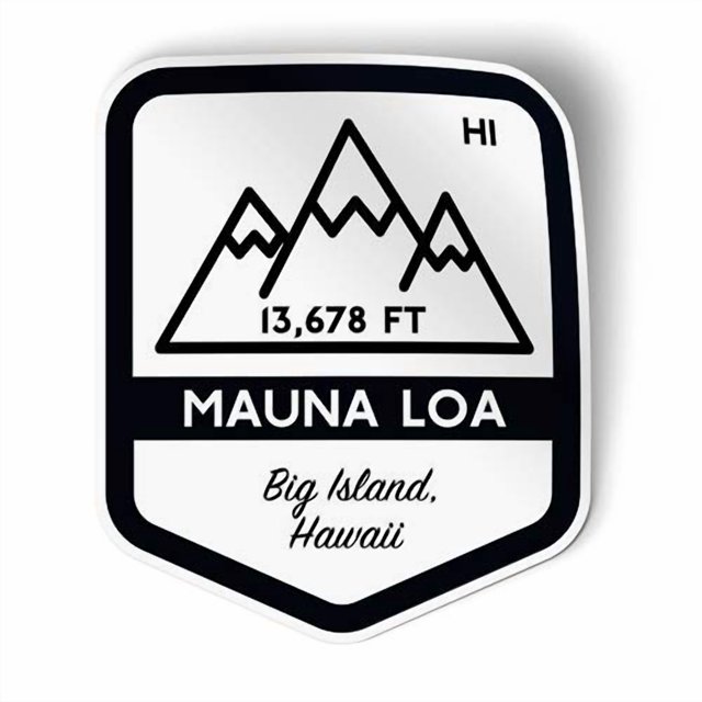 Squiddy Mauna Loa Vinyl Sticker For Laptop Car Notebook 5" High Durable