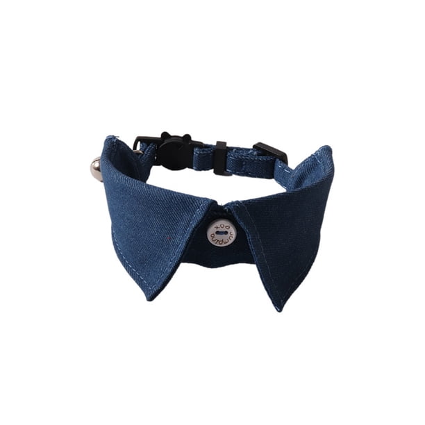 Zhuge Collar para gatos con hebilla ajustable, de seguridad, suave, para perros pequeños o gatos, azul vaquero