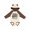 Natural & Brown w Ears, variant on Grandma Lung Cancer Ribbon Boys or Girls Long Sleeve Baby Bodysuit