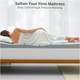 thumbnail image 4 of JERFIT 3 Inch Gel-Infused Memory Foam Mattress Topper Twin Size, Cooling Bed Topper with CertiPUR-US Certified Foam for Pressure Relief Support, Grey, 4 of 9