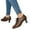 Brown, variant on Chenyee Womens Dress Boots Vintage Low Kitten Heel Lace Up Ankle Booties Casual Business Shoes