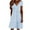 Light Blue, variant on Womens Mini Dress Eyelet Wave V Neck Short Sleeve Dress Summer Loose Fit Hollow Out A-Line Babydoll Dress Beach Vacation Dresses Pink XXL