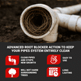 thumbnail image 4 of Roebic Tree Root Killer, Foaming Chemical Drain and Sewer Line Pipe Clog Remover, Safe for Bathroom Toilet, White Granules, 1 lb, 4 of 7