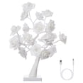 thumbnail image 2 of Lámpara de árbol de bonsái rosa de escritorio, lámpara de árbol de 24 LED, luz decorativa alimentada por batería para sala de estar y dormitorio, 2 of 8