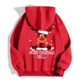 thumbnail image 5 of NinXxx Ladies' Christmas Zipper Long Sleeve Pocket Drawstring Hooded Sweatshirt Red L, 5 of 8