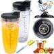 thumbnail image 1 of Compatible Piezas de Repuesto para Licuadora Ninja, 2 Vaso de 24 Onzas, Con Cubierta, Hoja Extractora de 7 Aletas, Para Ninja Auto IQ Ninja[4 pulgadas, 7 cuchillas], Adecuado Para Uso Familiar Diario, 1 of 7