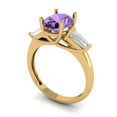 thumbnail image 2 of Clara Pucci 14K Yellow Gold 2.5ct Alexandrite Three-Stone Ring for Women, 2 of 7