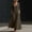 Brown women's v neck maxi dress a1, variant on Uscallm Women's V Neck 3/4 Sleeve Button Down Maxi Dresses Flowy Boho Casual Loose Long Travel Beach Sundresses, Brown M