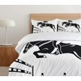 thumbnail image 4 of Duvet Cover Set, Racing Horse with a Jockey Girl Jumping Above Barrier Barn, 4 of 5