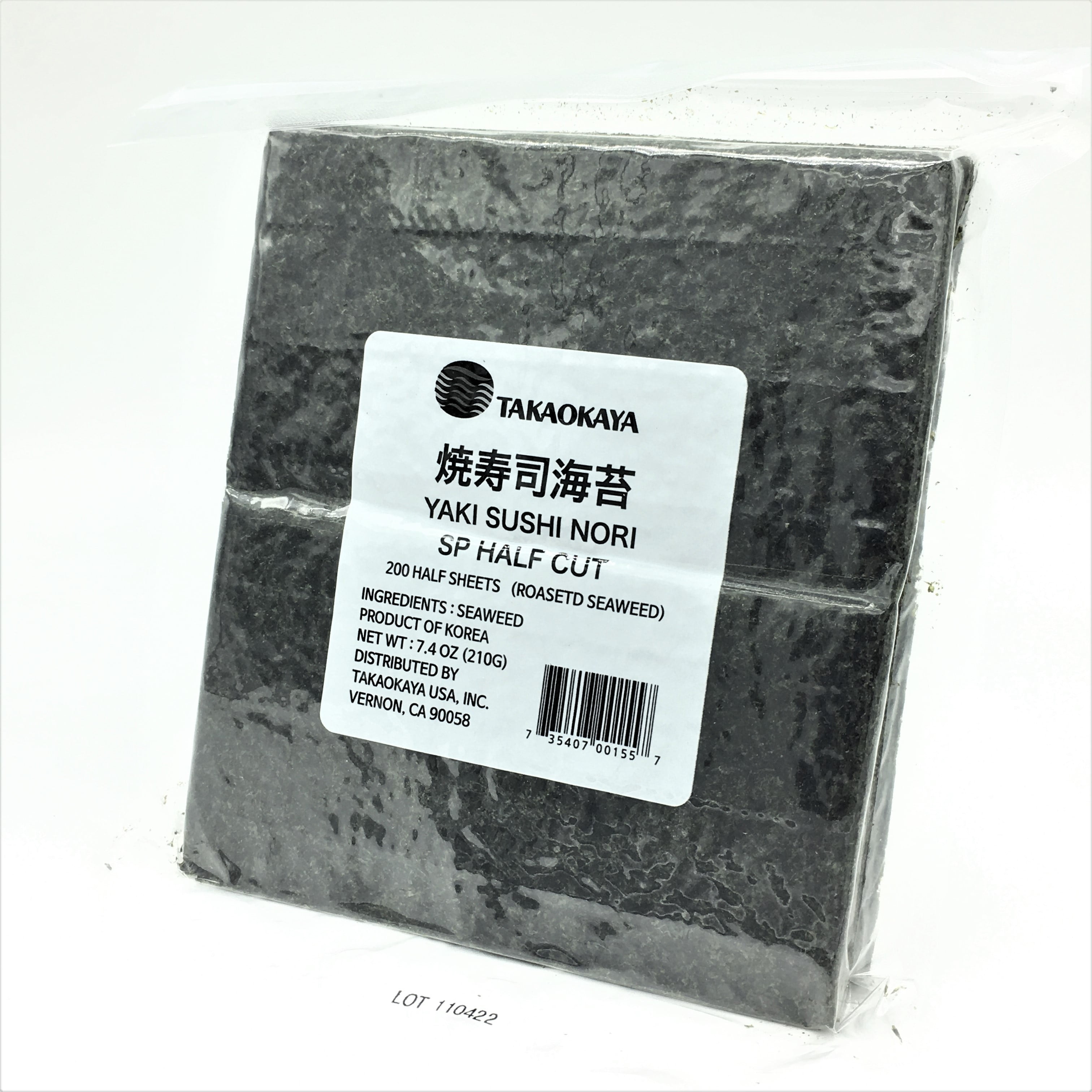 Takaokaya Yaki Sushi Nori , Roasetd seaweed 200 Half Sheets