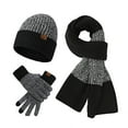thumbnail image 4 of Unisex Knit Hat Scarf Gloves Set, Wool Blend Three-Piece Winter Accessories for Men and Women, Double-Layer Thermal Cap with Plush Lining, Cold Weather Protection Set for Extreme Winter Conditions, 4 of 4