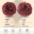 thumbnail image 4 of Messy Hair Bun Thick Updo Hairpieces Elastic Synthetic Wavy Curly Ponytail Hair Extensions, 4 of 6