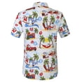 thumbnail image 2 of SSLR Mens Santa Claus Party Tropical Ugly Hawaiian Christmas Shirts, 2 of 8