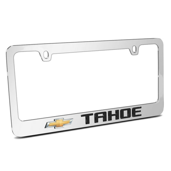 iPick Image for Chevrolet Tahoe in 3D Mirror Chrome Metal License Plate Frame, Official Licensed