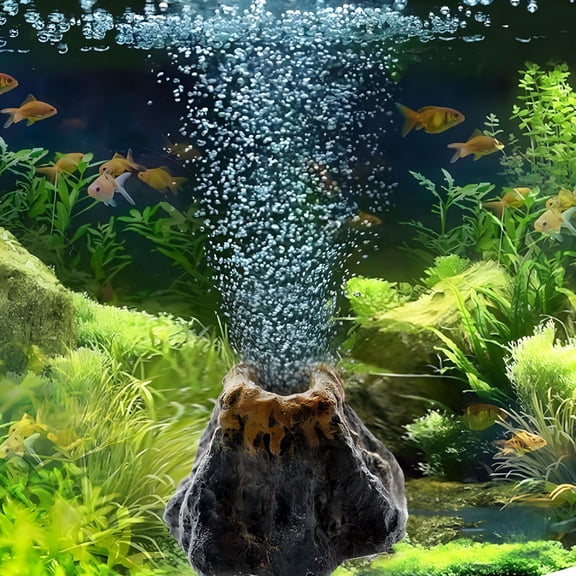 BPPEG Aquarium Volcano Fish Tank Decorations Bubbler Ornament Bubble Air Stone