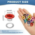 thumbnail image 2 of Uxcell 110 Pcs Ojetes con Arandelas 3/16" Kit de Grommets Rojo, 2 of 7