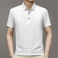 thumbnail image 2 of Turilly Mens V-Neck Shirts Men's Lapel Button Tops Striped Loose Casual Shirt, 2 of 6